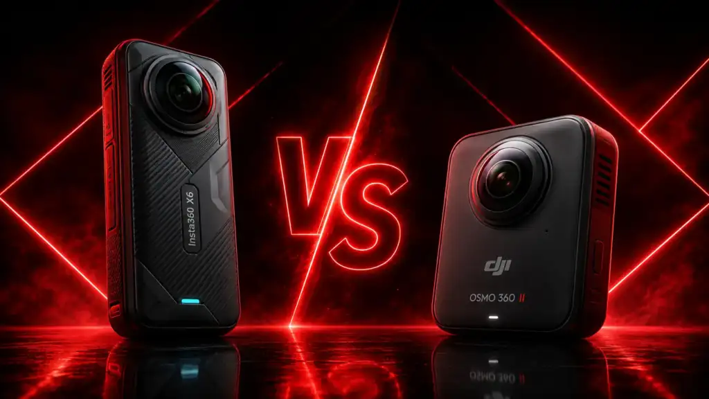 insta360-x6-vs-dji-osmo-360-ii-red-neon-comparison