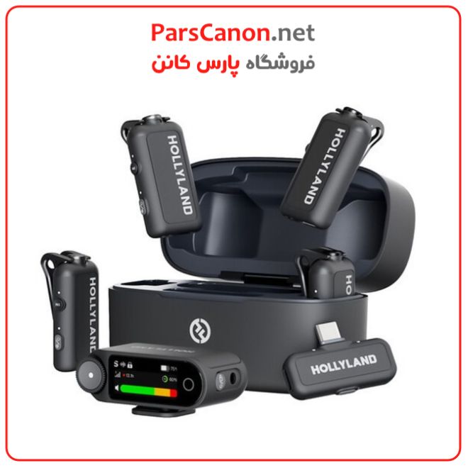 میکروفون یقه ای بی سیم Hollyland LARK MAX 2 Combo 4-Person Wireless Microphone
