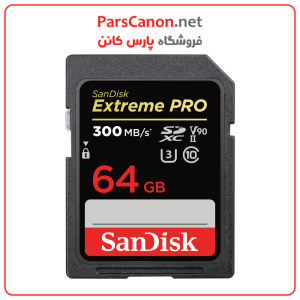 کارت حافظه سن دیسک Sandisk 64Gb Extreme Pro Uhs-Ii Sdxc Memory Card | پارس کانن