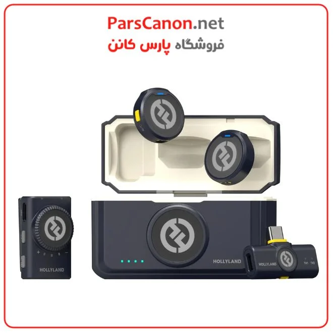 میکروفون بیسیم یقهای هالیلند Hollyland LARK M2 Mini COMBO Wireless Microphone