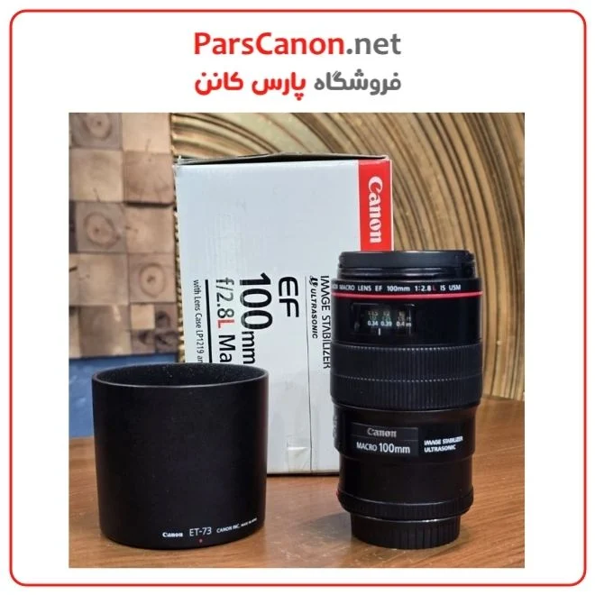 لنز کانن دست دوم مدل Canon EF 100mm f/2.8L Macro IS USM Stock