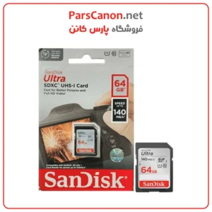 کارت حافظه سن دیسک 64 گیگ سرعت 140 مدل SanDisk Ultra UHS-I U1 Class 10 SDXC - 64GB 140MB/s 01