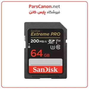 کارت حافظه سن دیسک 64 گیگ سرعت 200 SanDisk SD 64GB Extreme PRO 200MB/s 01