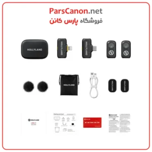 میکروفون هالی لند لارک a1 تایپ C و لایتنینگ مدل Hollyland LARK A1 Combo 2-Person Wireless Microphone System with USB-C and Lightning Connectors 02