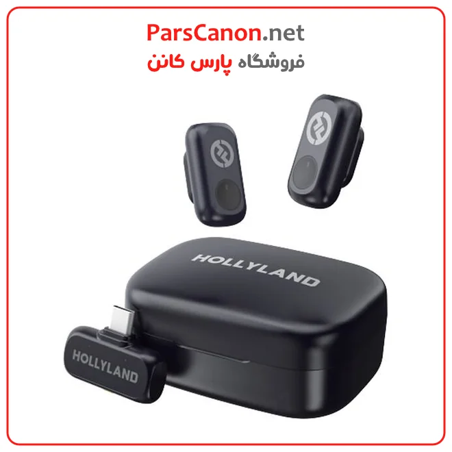 میکروفون هالی لند لارک a1 تایپ C مدل Hollyland LARK A1 Duo 2-Person Wireless Microphone USB-C Connector 01